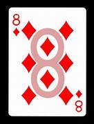picture of a card of 8 of diamonds creating an eight in the middle