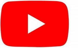 youtube logo, red and white colour 