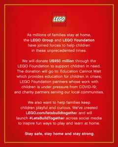 Lego's ad campaign for the festive season 